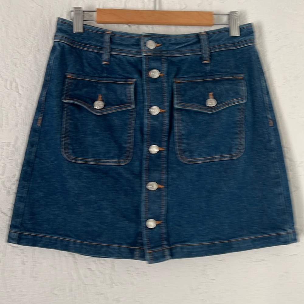 Denim mini skirt
